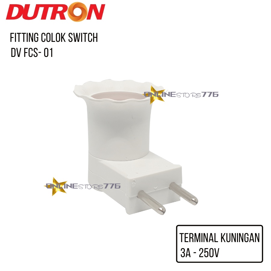 Fitting Bohlam Colok Saklar ON/OFF - Fitting Switch ON OFF E27 DUTRON By PHILIPS