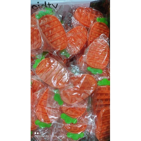 RavRei - Pop It Wortel / Push Pop it Carrot / Lucu Murah / Mainan Pop It / Mini Pop it-1