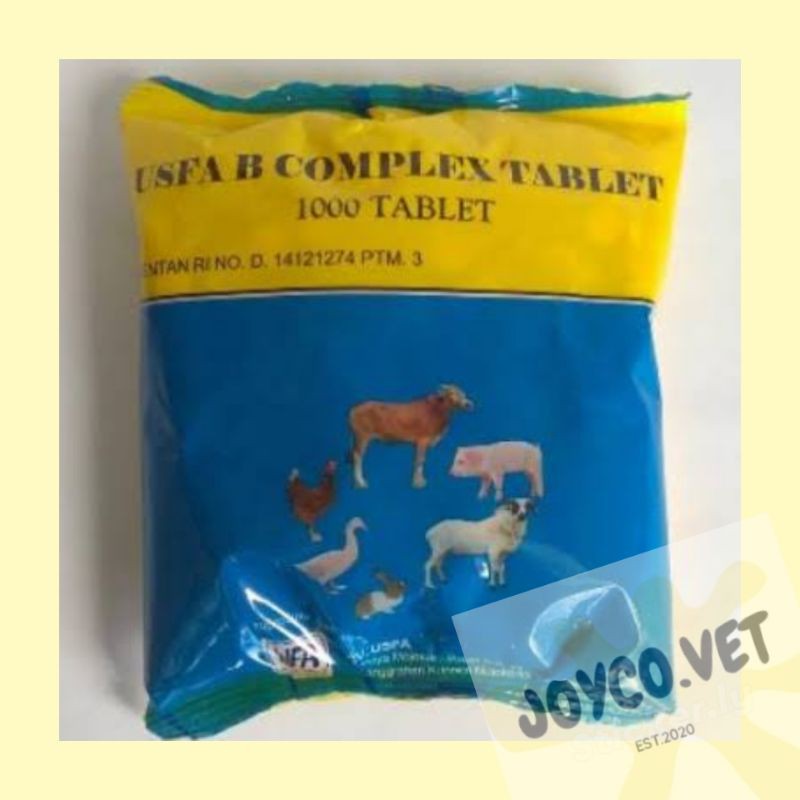 VITAMIN B COMPLEK (1000 Tablet) Vitamin Hewan Penambah Nafsu Makan Hewan Sapi Kambing