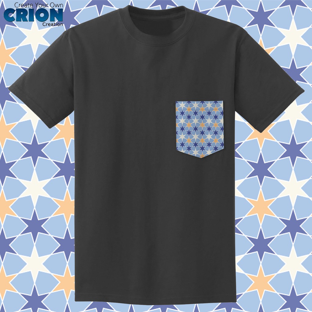 Crion Casual Tees Arabic Motives with Pocket - Kaos dengan Kantong