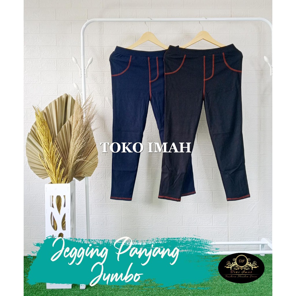 CELANA JEGGING JUMBO XXL LEGGING DENIM JUMBO OOTD WANITA MURAH BISA COD