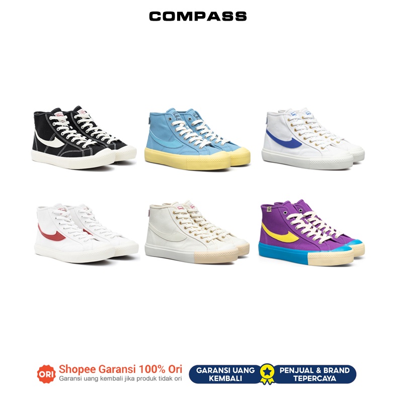 [ORIGINAL NEW] Sepatu Compass Gazelle Hi