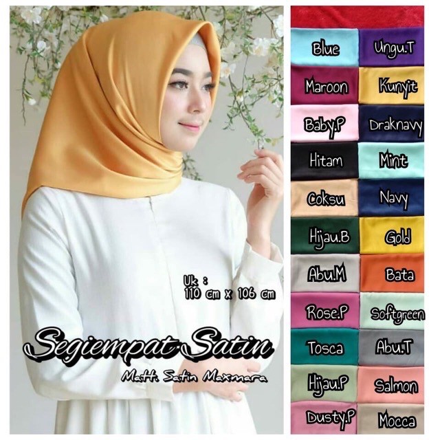 CLEARANCE SALE / JILBAB SATIN VELVET/ HIJAB SEGI EMPAT SATEN