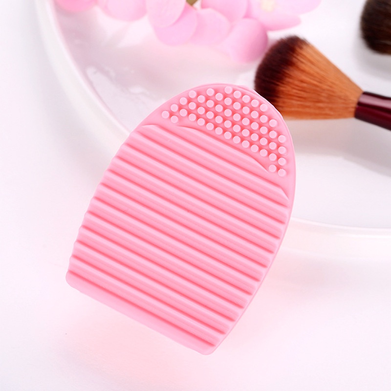 1pc Pad Pembersih Brush Makeup Multifungsi Bahan Silikon