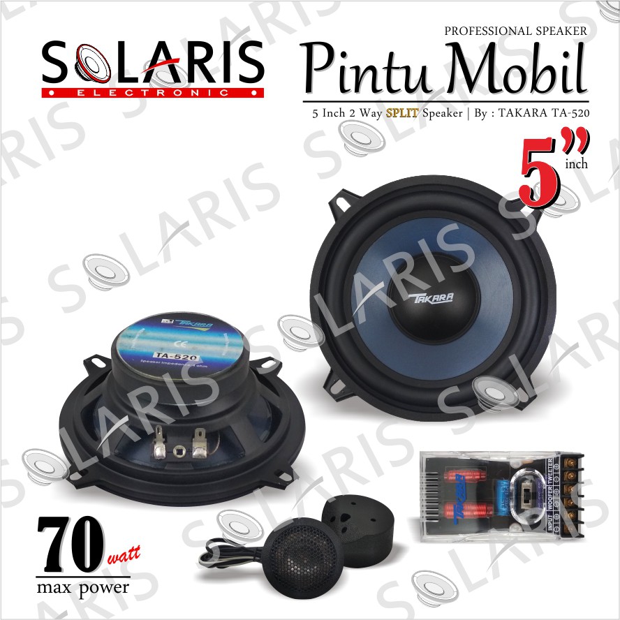 SPEAKER SPLIT 5 Inch 2 Way 70 Watt TAKARA TA-520