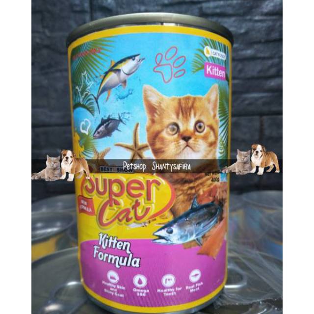 Jual SUPERCAT SUPER CAT KITTEN FORMULA 400 GR MAKANAN KUCING KALENG WET