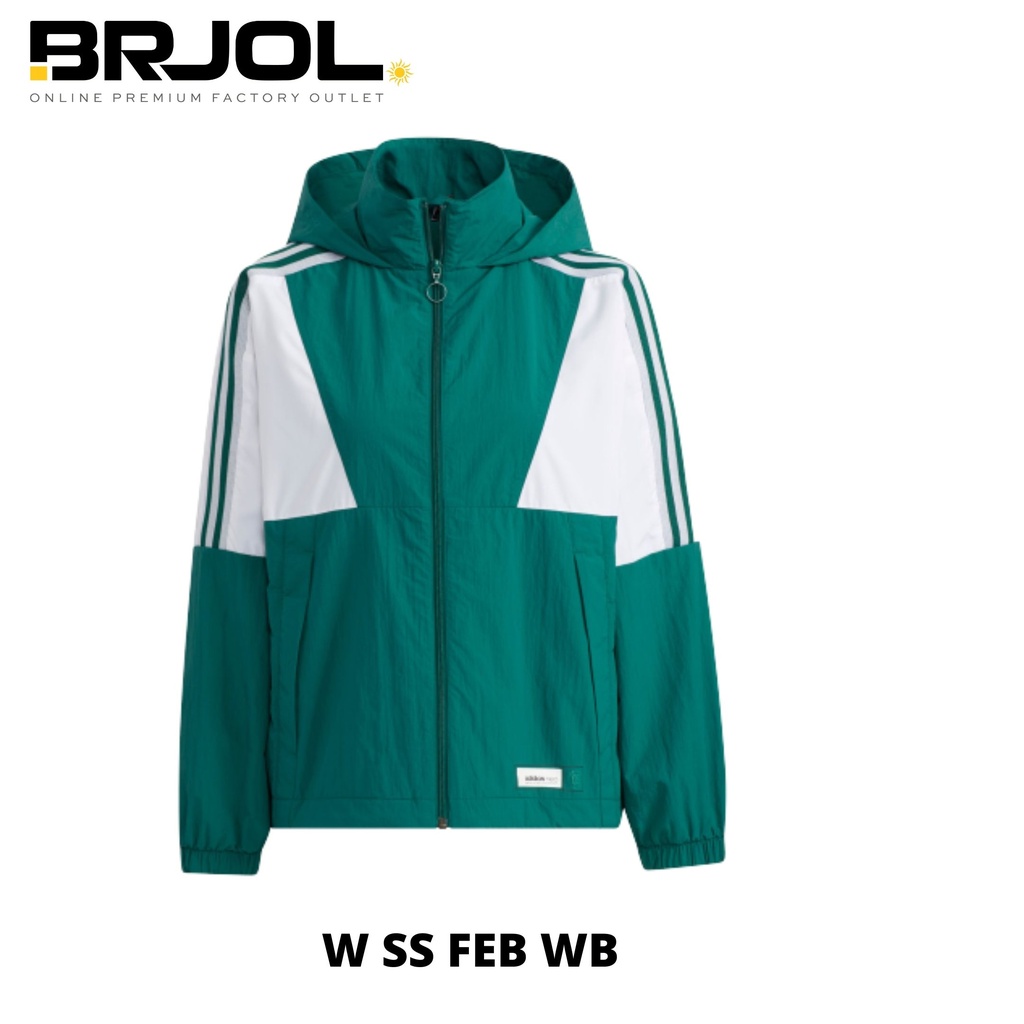 JAKET SPORT RUN LARI WANITA ORIGINAL ADIDAS SS FEB W BGS2604 GREEN