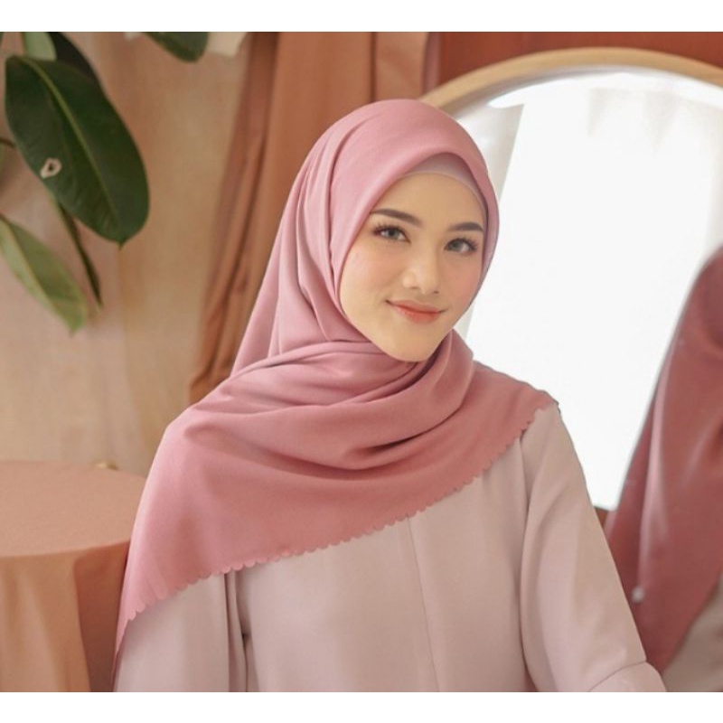 HIJAB SEGIEMPAT TERBARU VOAL LASERCUT PREMIUM SEGIEMPAT VOAL PARIS PREMIUM LASERCUT