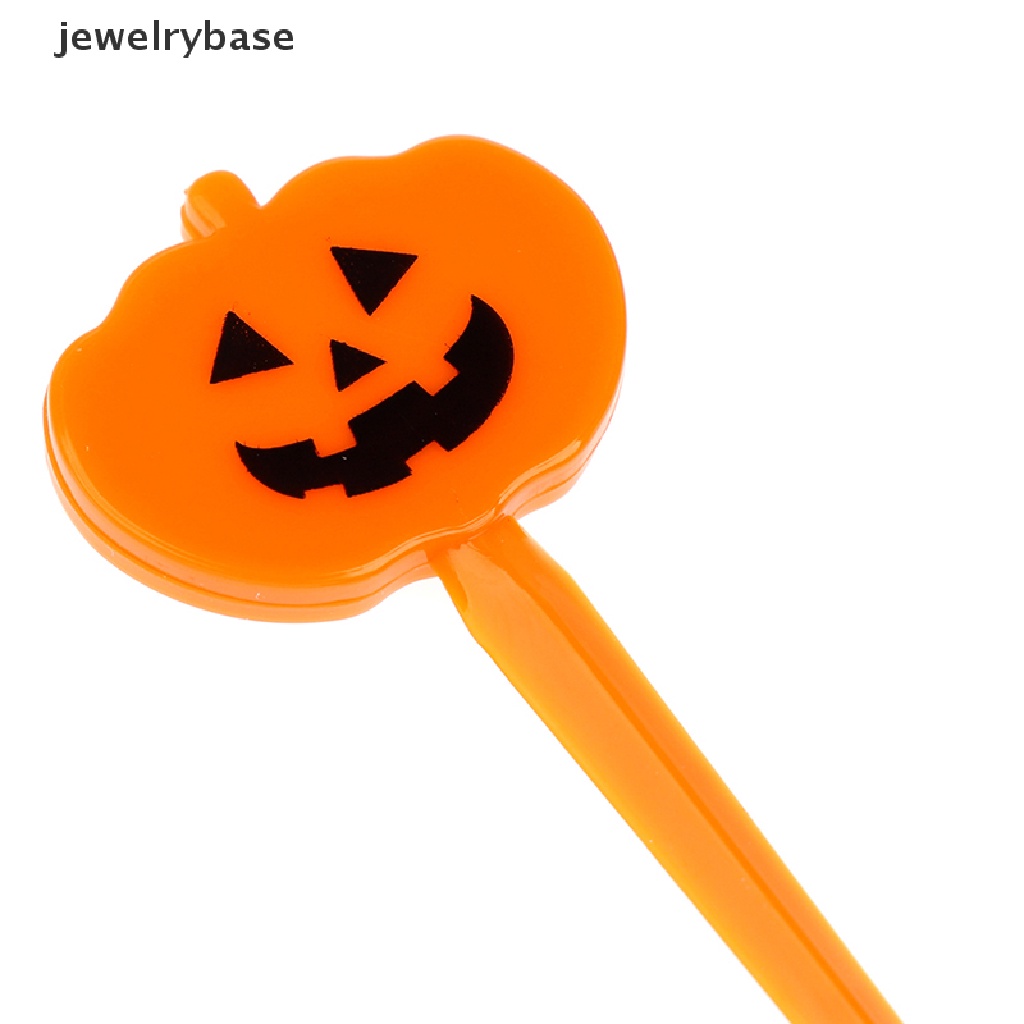 6 Pcs Tusuk Gigi Mini Desain Kartun Halloween Untuk Makanan Ringan Buah Kue Dessert