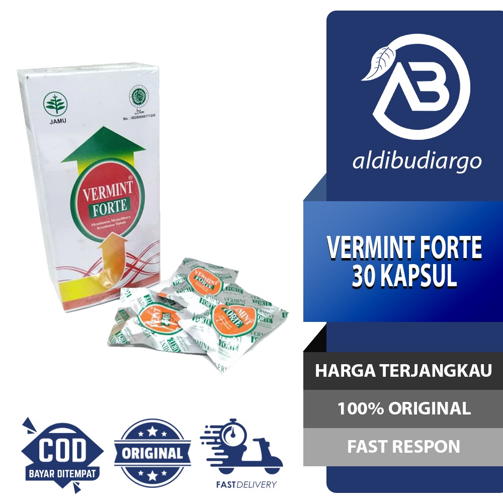 VERMINT FORTE KAPSUL EKSTRAK CACING ISI 30 OBAT DEMAM TIPES TYPUS