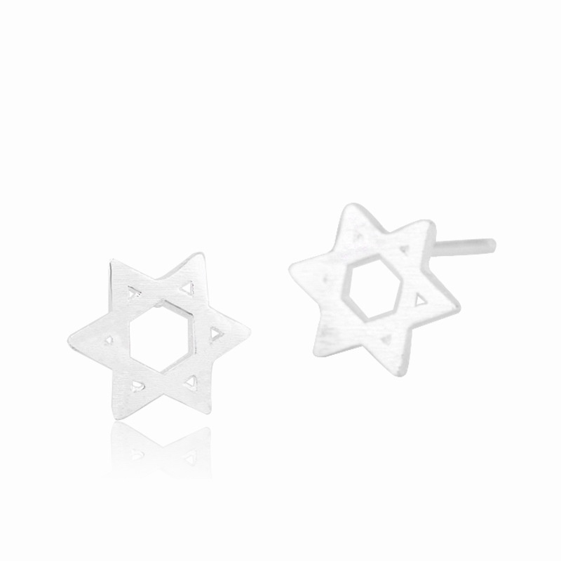 Anting Tusuk Motif Bintang Kecil Bahan Sterling silver 925 Untuk Wanita