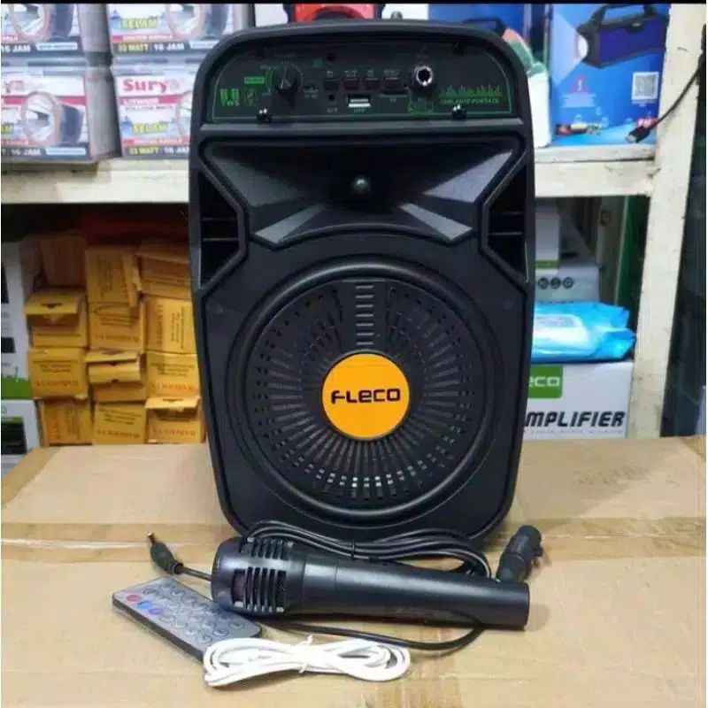 Speaker Bluetooth Fleco F-6615 Free Mic // Speaker Karaoke Free Mic