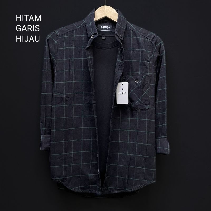 Kemeja Flanel Lengan Panjang Pria Wanita Kuwalitas Premium Unisex Viral Terbaru Terlaris Distro Casual Thrift Exklusif Termurah