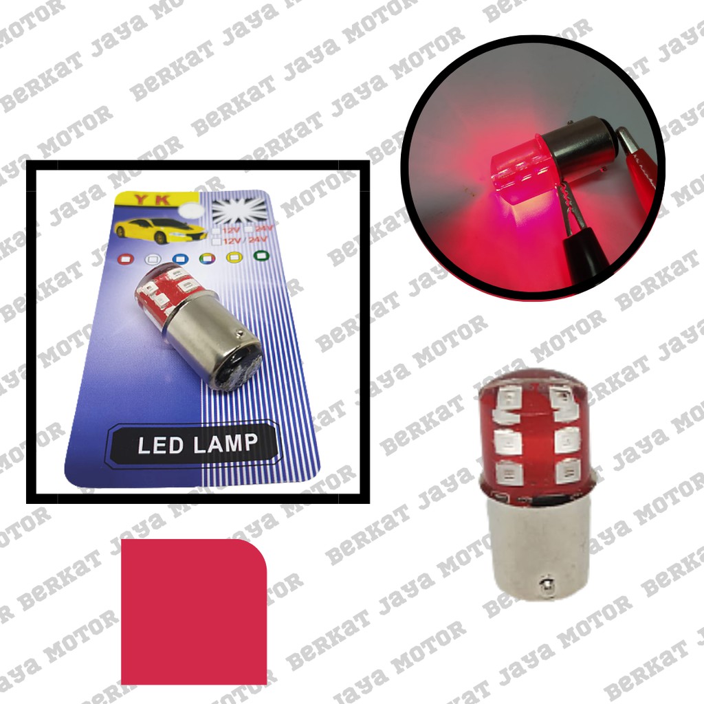 [SIAP KIRIM] LAMPU STOP REM BELAKANG BAYONET 12 MATA LED SISI JELLY FLASH STROBO KEDIP MOTOR MOBIL T20 KAKI 2-1
