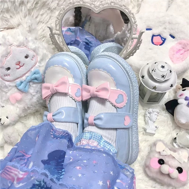 Lolita Kawaii Shoes Mary Jane Platfrom sepatu lucu gaya jepang