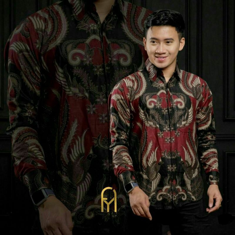 KEMEJA BATIK LENGAN PANJANG SIZE M L XL XXL