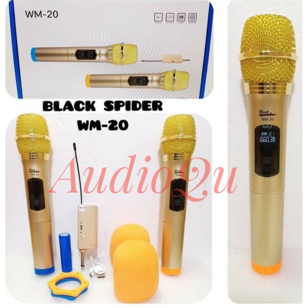 Mic Wireless Black Spider WM 20 / WM20 / WM-20 Handle