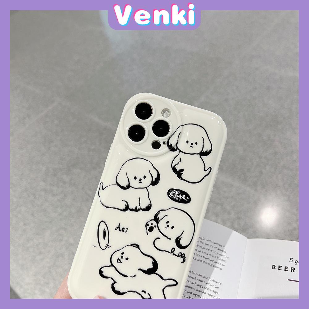 iPhone Case Silicone Soft Case TPU Airbag Shockproof Protection Camera Full Coverage Puppy Cute Cartoon Compatible For iPhone 11 Pro Max 13 Pro Max 12 Pro Max 7Plus xr XS Max