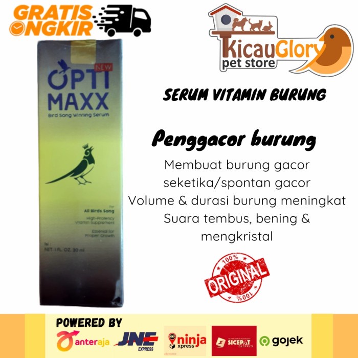 Vitamin Burung - Optimaxx Serum Vitamin Burung Khusus Suara Burung Juara