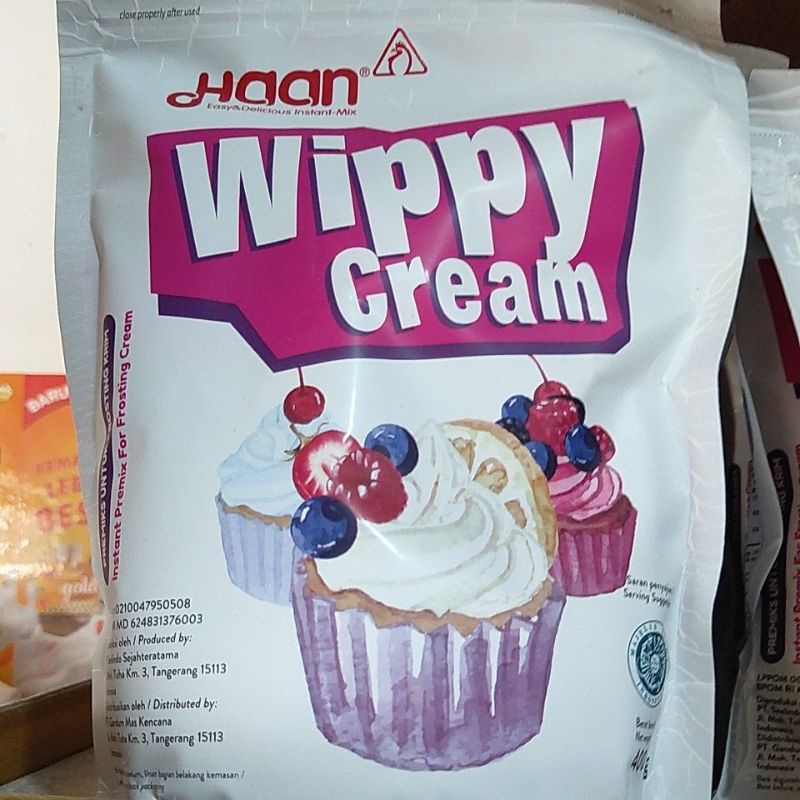 

Haan wippy cream / toping bubuk (400 & 200)gram