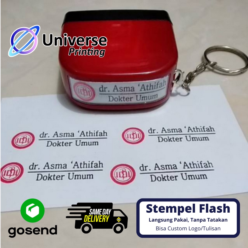 STEMPEL Nama Dokter Stempel Flash BIDAN / Stempel NAMA TOKO