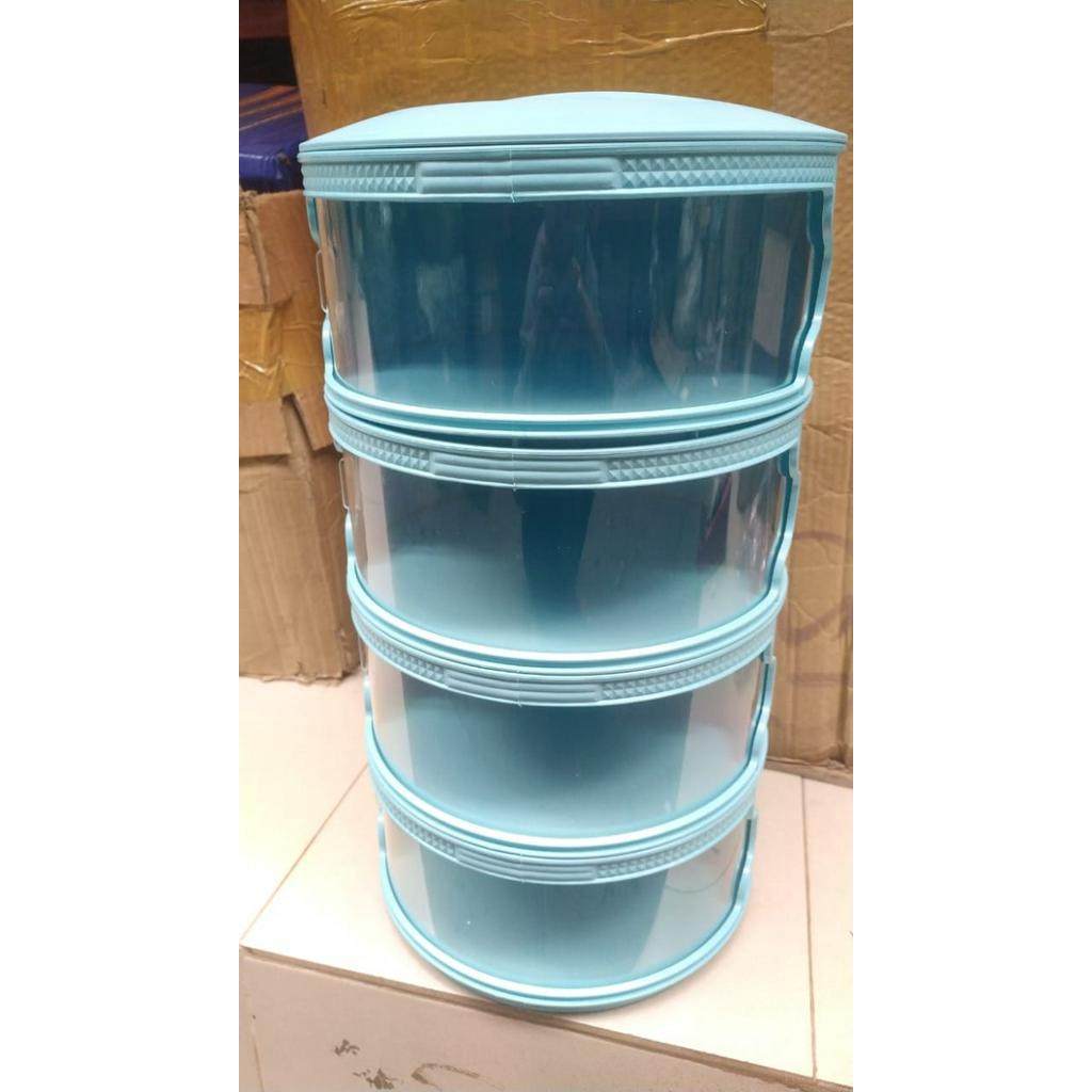 WARNA Tudung Saji 4 Susun Warna Food Cover Rak Makanan 4 Tingkat