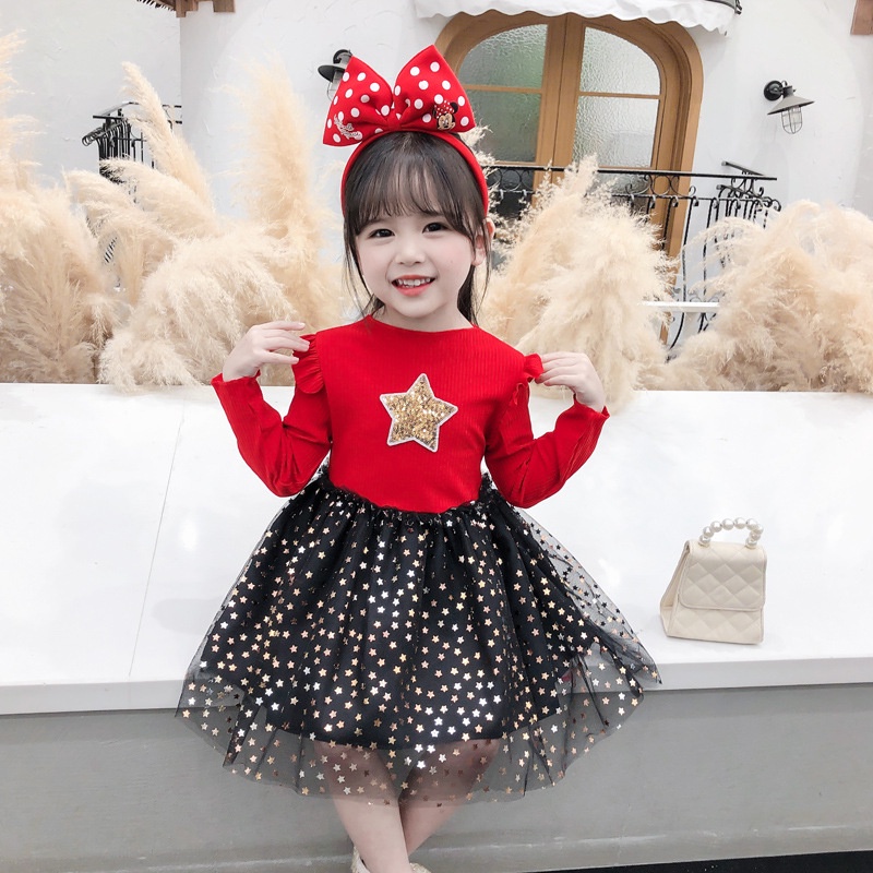 CHUBBI 95 Dress Anak Perempuan Gliter Star Stella