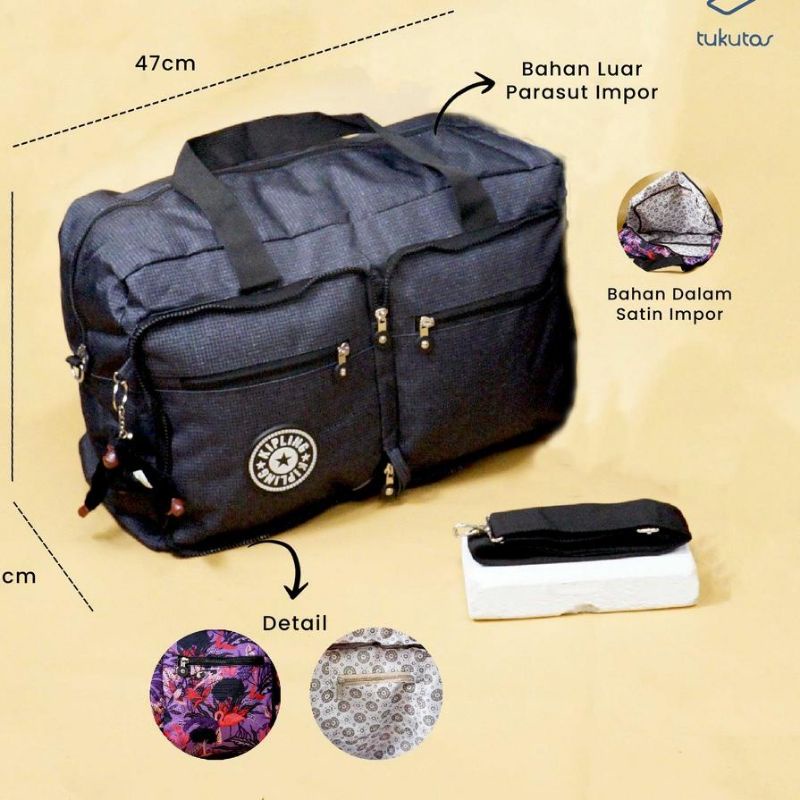 Tas Travel Jinjing Pria Berkualitas Kipling / Tas Jinjing Besar / Tas Pakaian Tas Travel