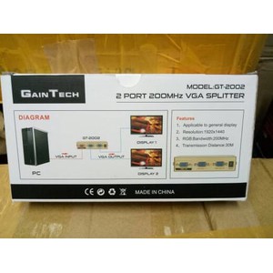 Gaintech VGA Splitter 2Port 200Mhz