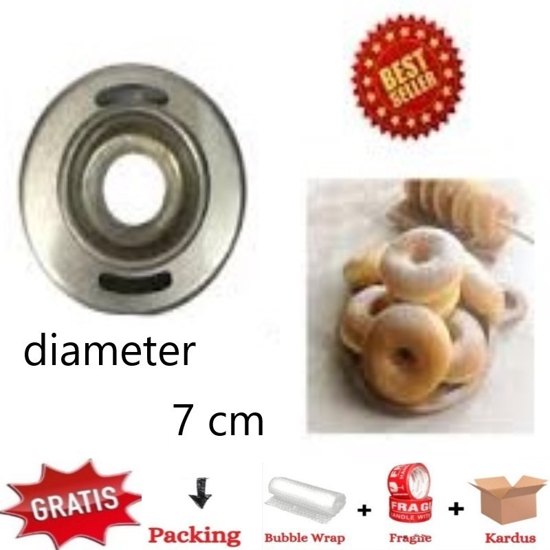 CETAKAN DONAT BULAT ALUMUNIUM TEBAL ANTI KARAT FOOD GRADE/ LOYANG DONAT BULAT / CETAKAN DONAT UKURAN