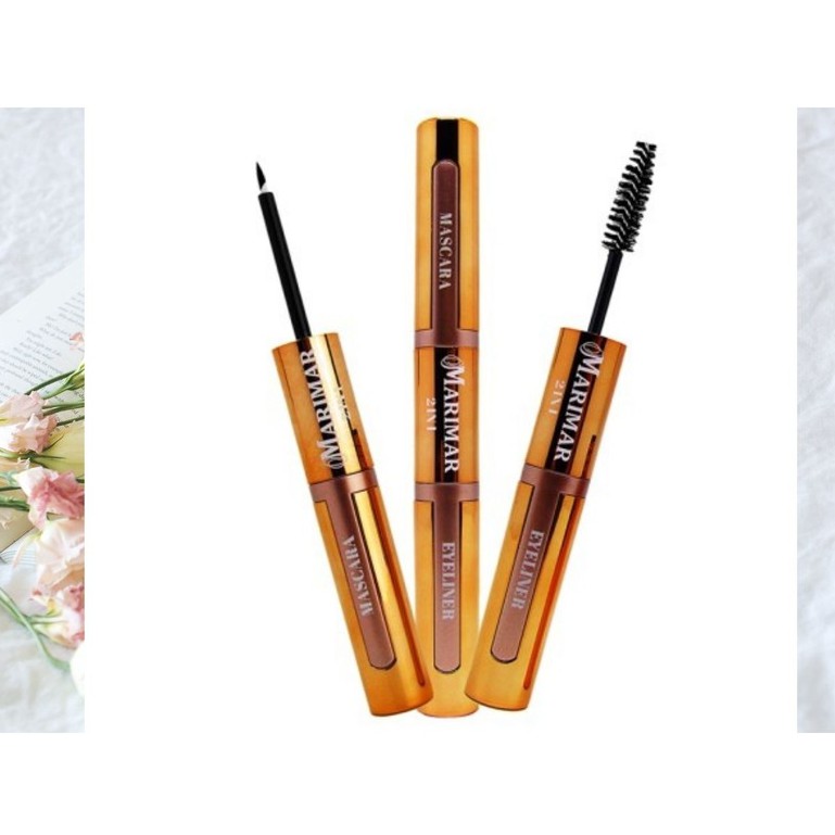 MARIMAR 2 IN 1 MASKARA & EYELINER | Mascara + Eyeliner Waterproof