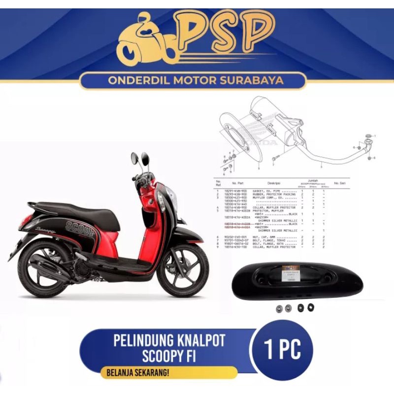 Tutup KNALPOT SCOOPY ESP FI STANDAR