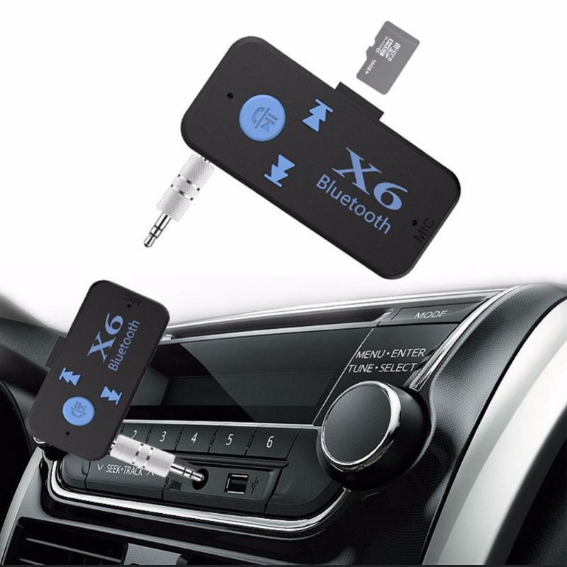 (100% BARANG ORI) Bluetooth 5.0 Aux Audio Receiver Mobil 2.4GHz - X6