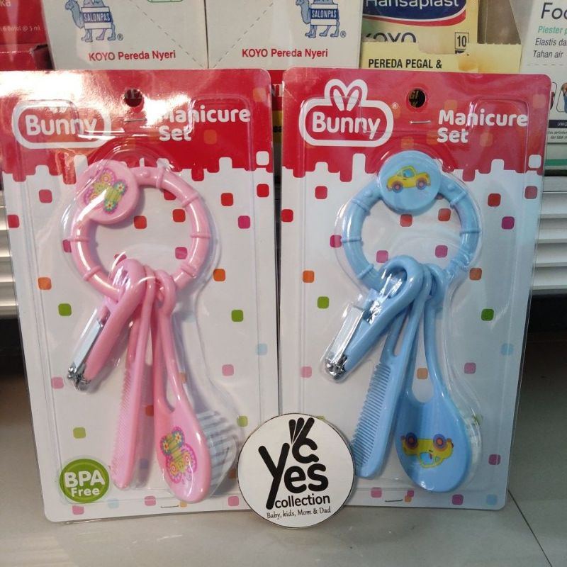 Manicure Set Gunting kuku kaki Sisir rambut bayi Newborn Bayi baru lahir Bunny Pembersih