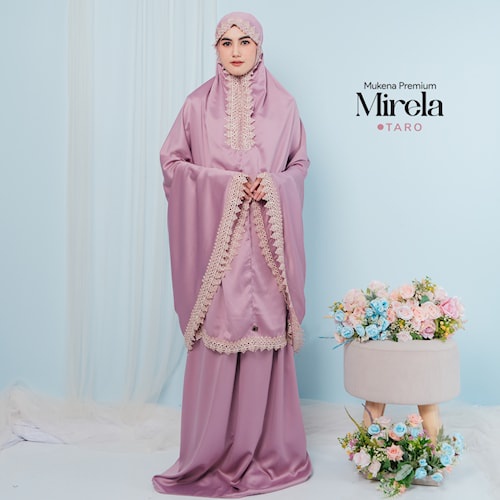 Mukena Mirela Mukenah Seserahan Mungkena Premium Hantaran Mewah Renda Bordir Polos