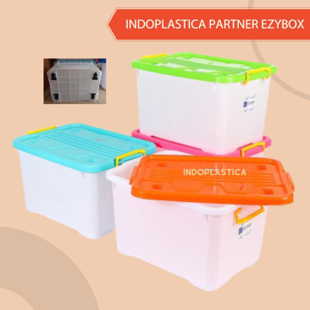 Ezy Container Box Cb 150 Liter Jumbo Besar Hercules Kotak/Tempat Penyimpanan Wadah Dengan Roda