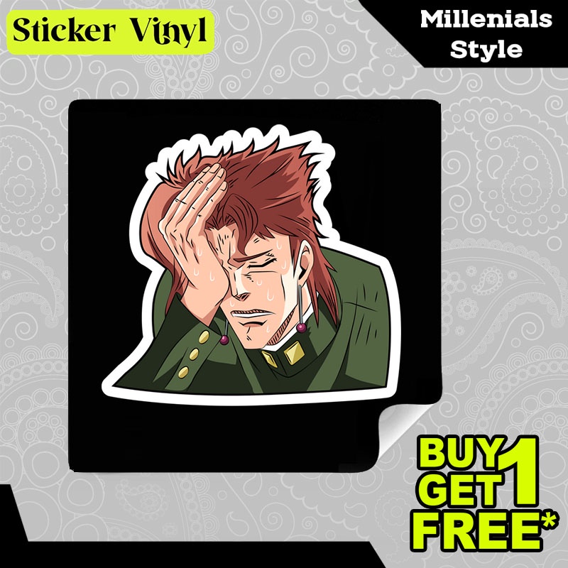 

Stiker Sticker JoJo's Bizarre Adventure Noriaki Kakyoin Karakter Anime Jepang Tampan dan Gagah Aesthetic Bahan Vinyl Satuan Anti Air