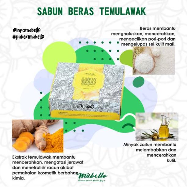 ❪HiLů❫ MABELLO sabun beras hitam (best seller)/ Handmade Soap/BPOM dan halal/sabun bedda lotong Obral murah