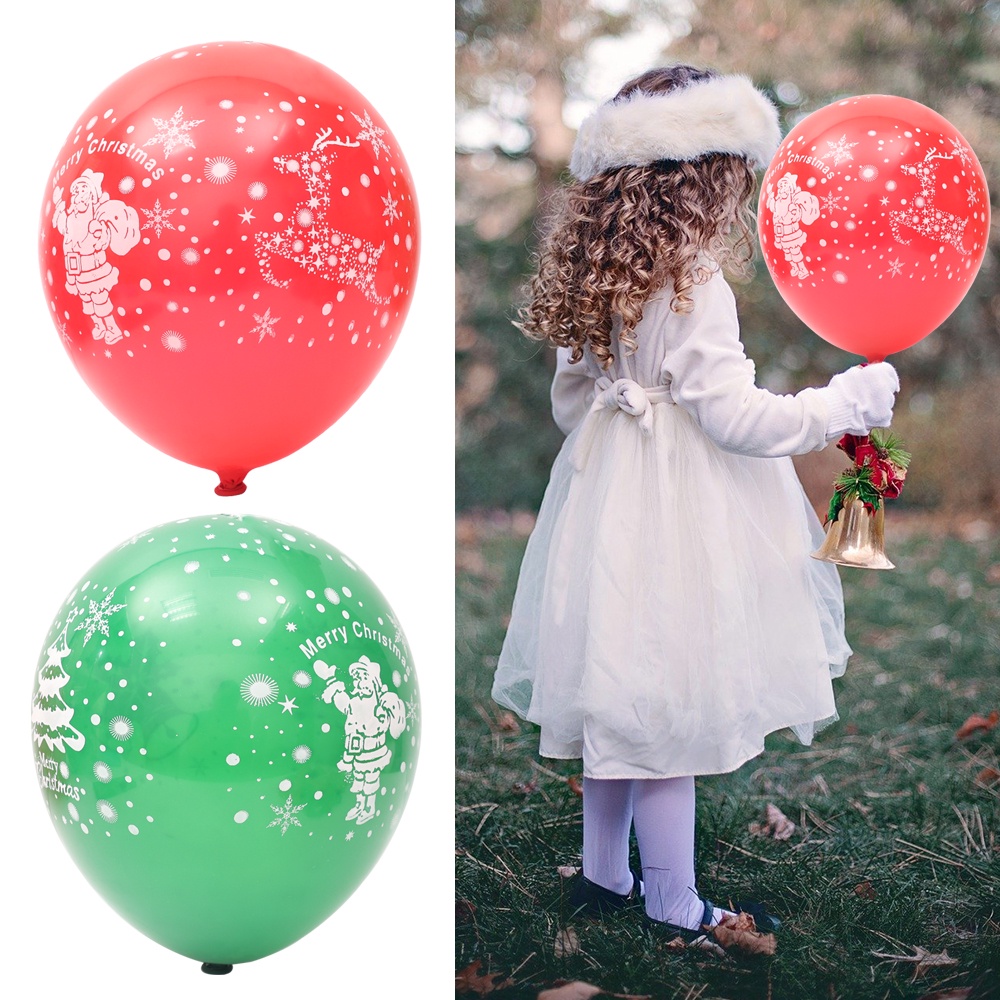 [ 10Pcs 10Inch Christmas Latex Balloons Decoration for Home Party Shopping Mall Hotel Holiday Background ]