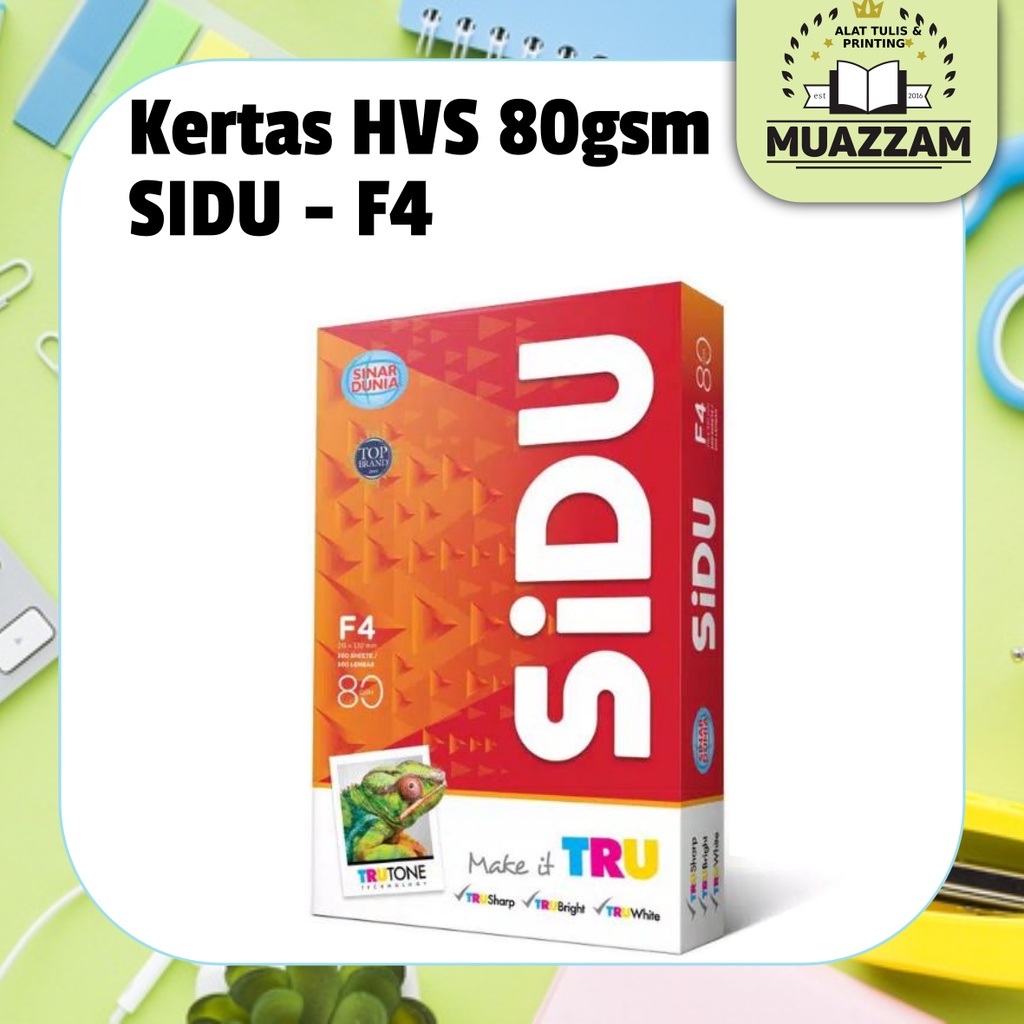 

SIDU F4 80 gsm Kertas HVS Putih