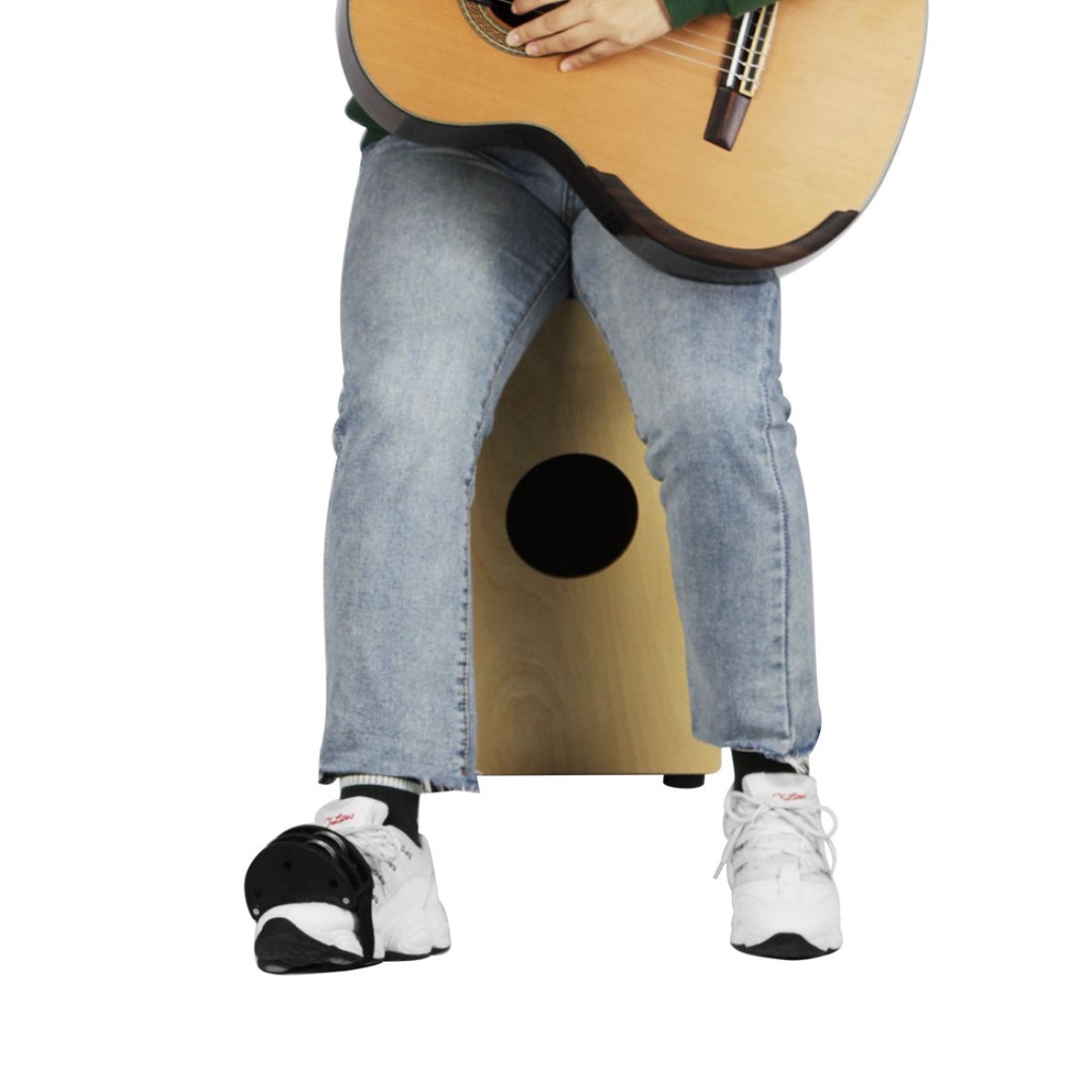 Bel Kaki Bentuk Setengah Lingkaran Dua Baris Untuk Instrumen Perkusi Drum Cajon