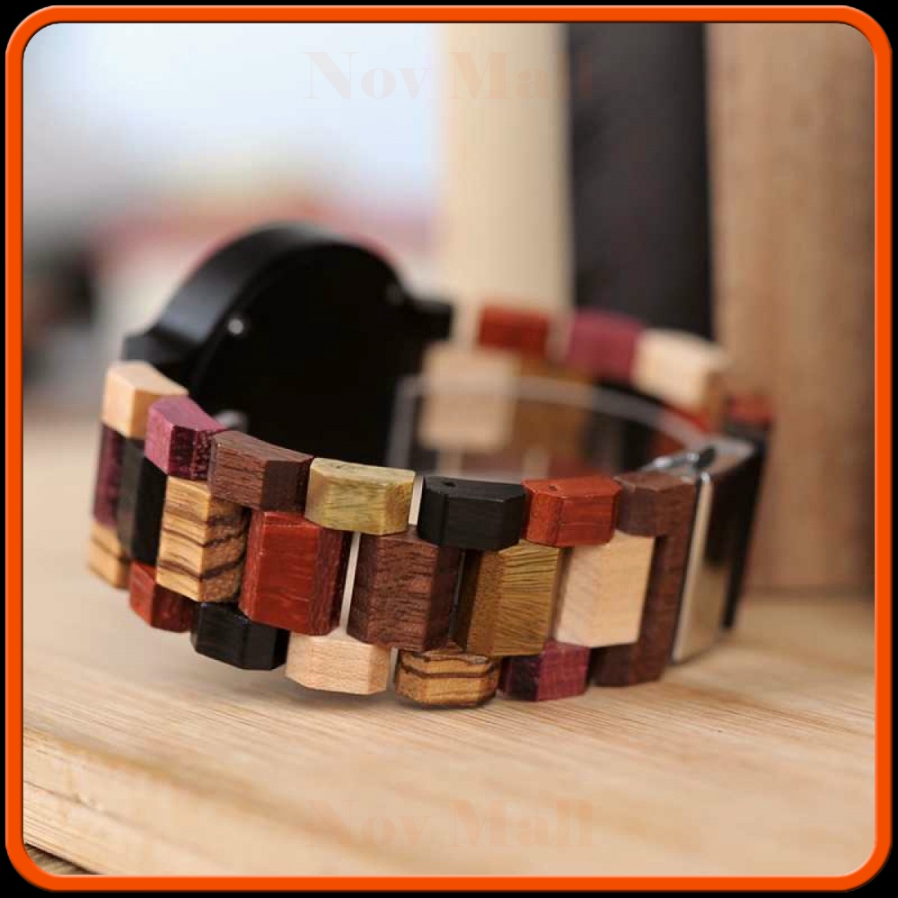 Jam Tangan Kayu Day Date Pria - WP14