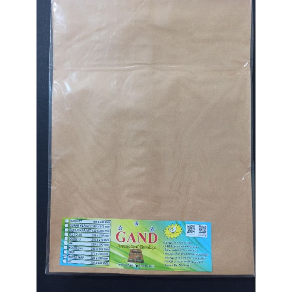 Amplop coklat super map gand 29x39cm