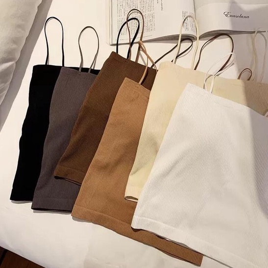 Tank Top Bra / Tanktop Polos Elastis High Quality Atasan Wanita-1