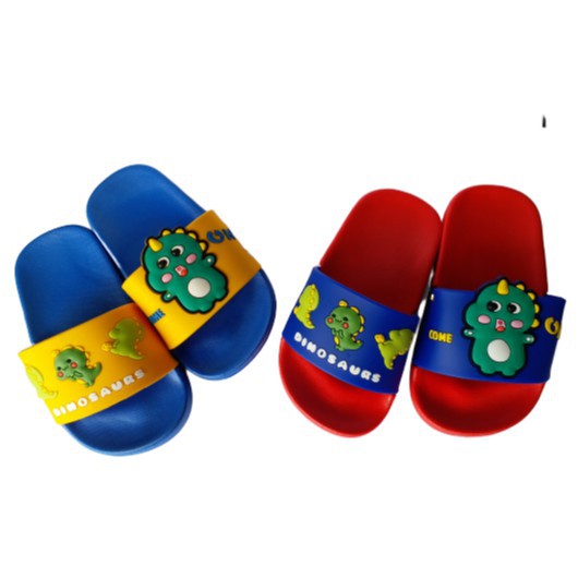 HappyOliver SANDAL TRIPLEDINO Sandal selop karet lucu anak, Sandal anak dino lucu