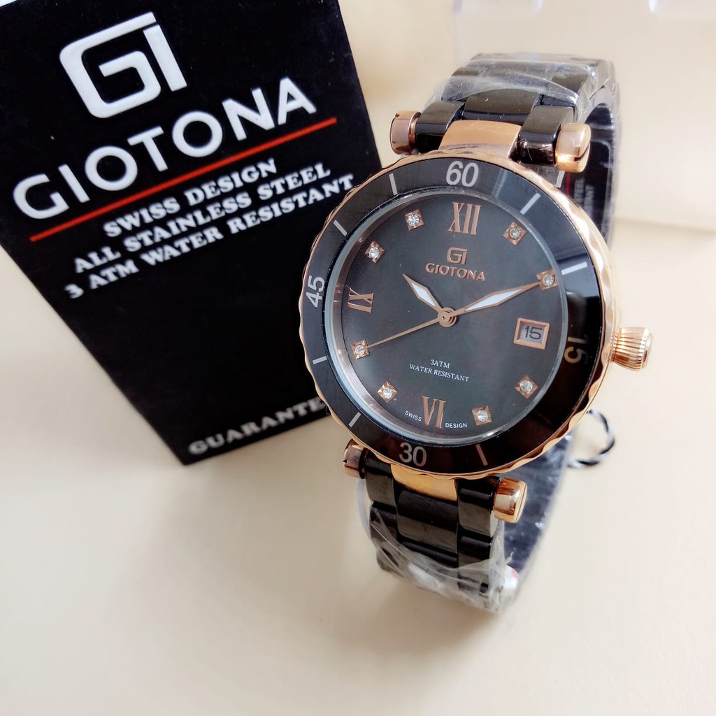 Giotona 7309 Jam Tangan Fashion Wanita Anti Air Keramic Strap Original