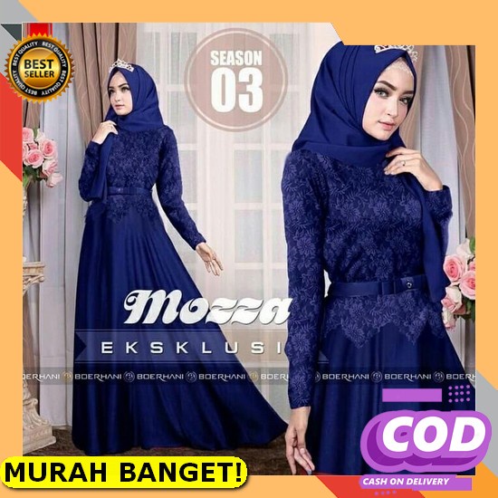 Gamis Syari Brokat Renda Gamis Butiq Mewah Pesta Premium Terbaru Baju Lebaran 2021 2022 Maxi Aulia P