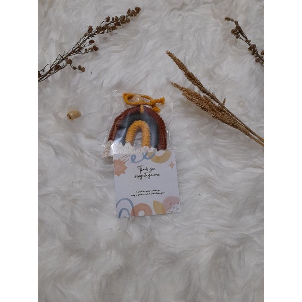 macrame rainbow gantungan kunci/gantungan tas