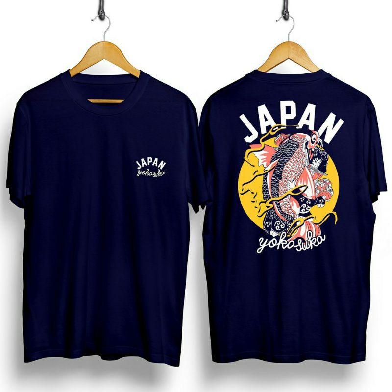 Fourfashion Kaos Pria Kaos Distro JAPAN KOI YOKASUKA Navyblue CN822