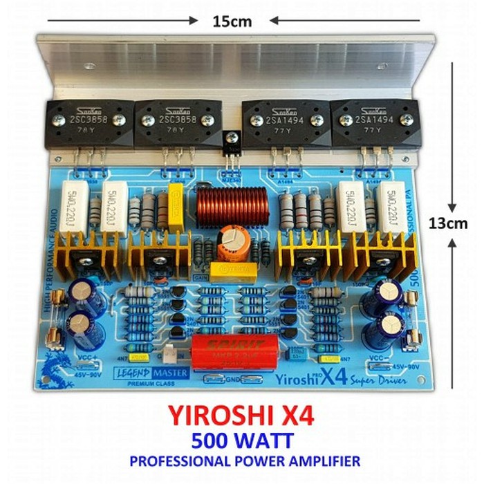 KIT POWER YIROSHI X4 500W MONO AMPLIFIER X 4 X-4 PLUS TR SANKEN ASLI 2SA1494 2SC3858 MONO AMPLI TRANSISTOR FINAL ASLI ORIGINAL JAPAN AMPLIFIER TRANSISTOR FINAL A1494 C3858 500 W WATT LEGEND MASTER